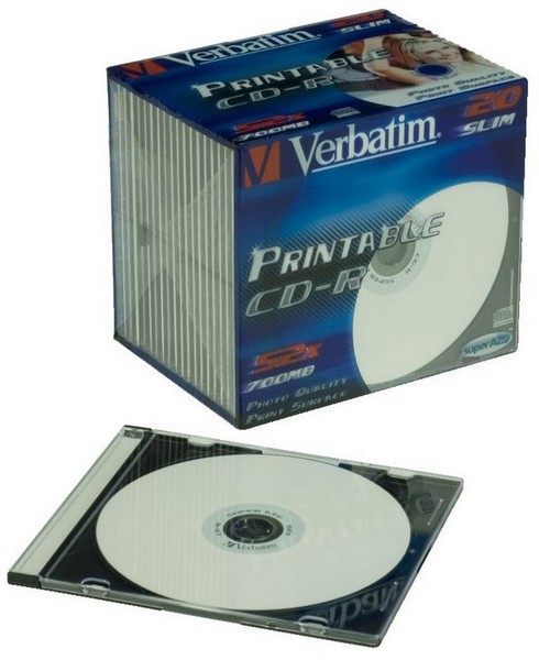 CDR000006VE - CD-R Verbatim Slim case printable - 
