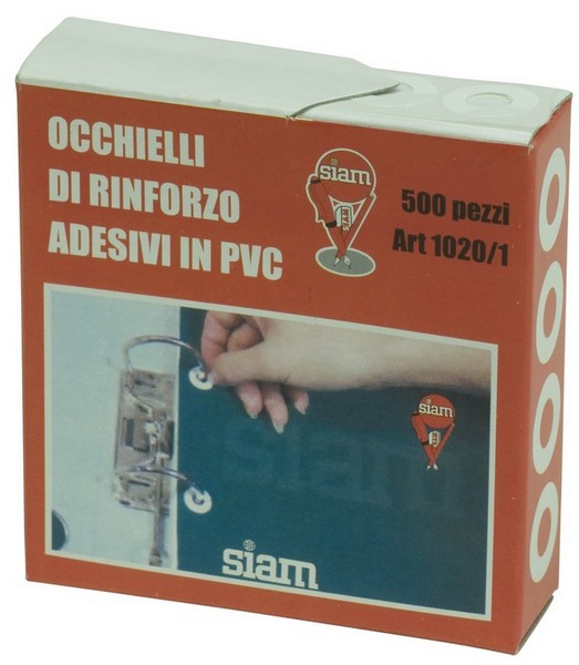 ETI001301OS - Anellini adesivi in plastica rinforzafori - 