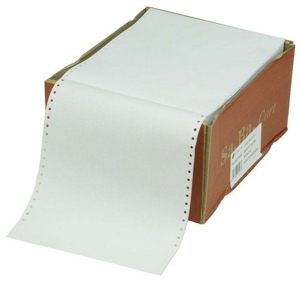 Carta meccanografica per stampanti ad aghi 80 gr.60colonne, Fogli  protocollo e modulo continuo, CA