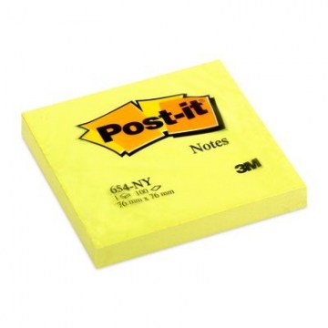 Post-It 3M 654 76x76 Giallo Neon
